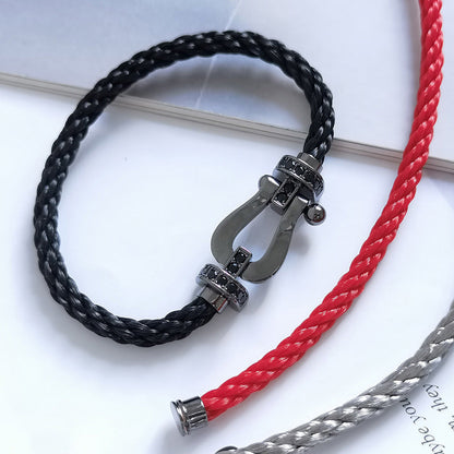 [Eterna Jewels]FORCE LARGE SERIES HORSESHOE BLACK SAMURAI BRACELET