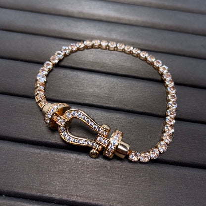 [Eterna Jewels]FORCE  LARGE HORSESHOE FULL DIAMOND TENNIS BRACELET