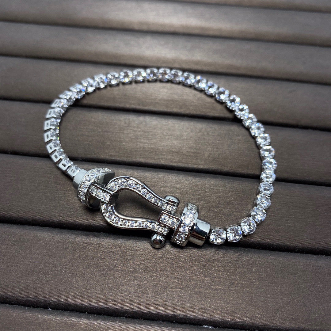 [Eterna Jewels]FORCE  LARGE HORSESHOE FULL DIAMOND TENNIS BRACELET