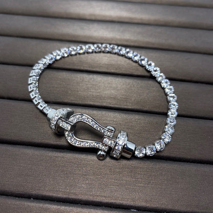 [Eterna Jewels]FORCE  LARGE HORSESHOE FULL DIAMOND TENNIS BRACELET