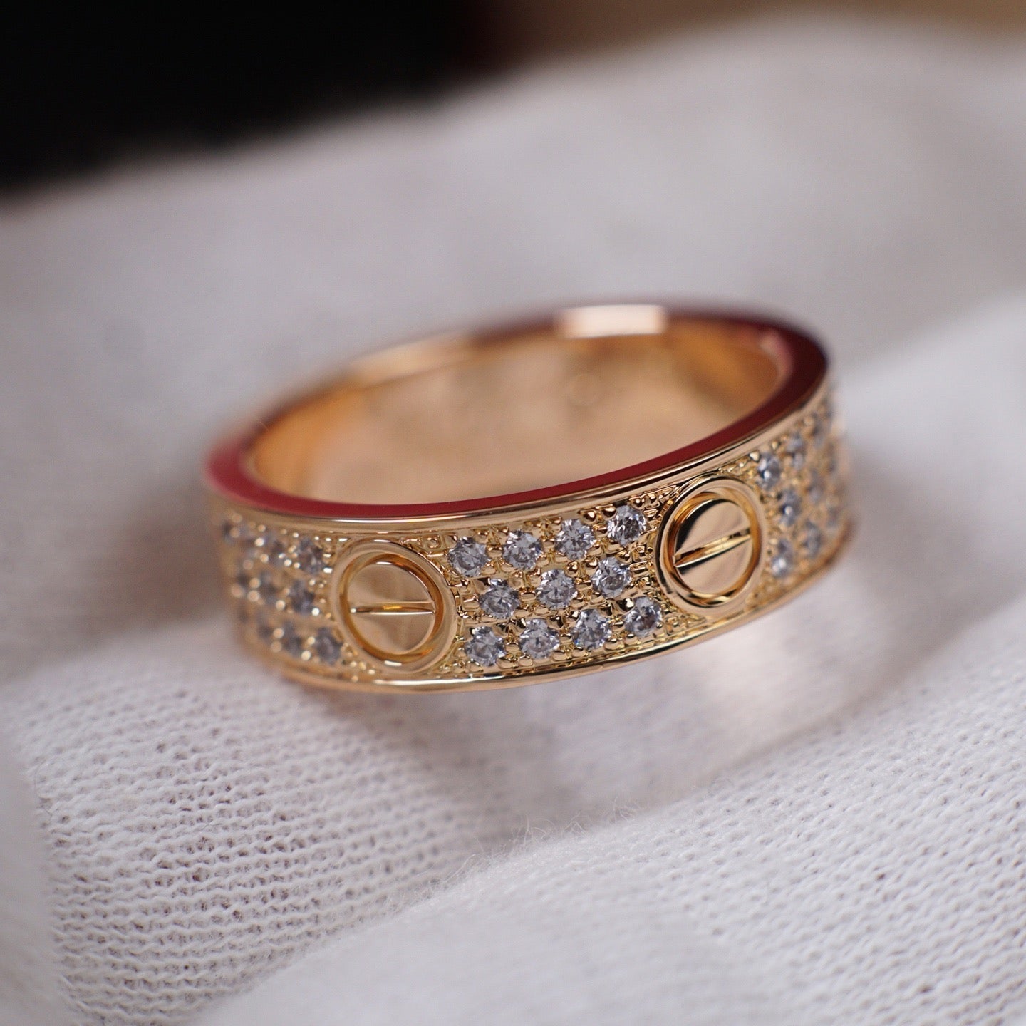 [Eterna Jewels]LOVE RING 5.5MM DIAMONDS PAVED