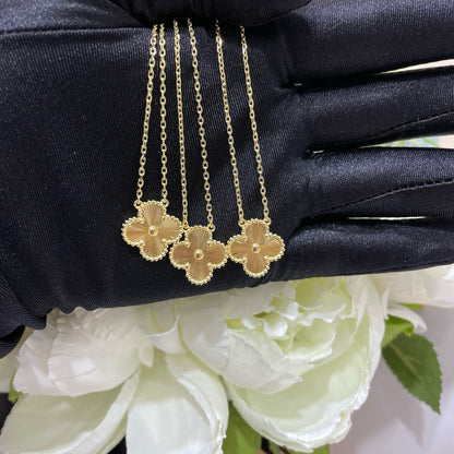 [Eterna Jewels]CLOVER 15MM LASER NECKLACE