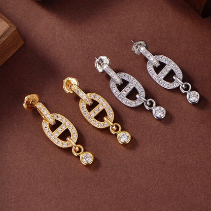 [Eterna Jewels]HM CHAINE DIAMOND EARRINGS