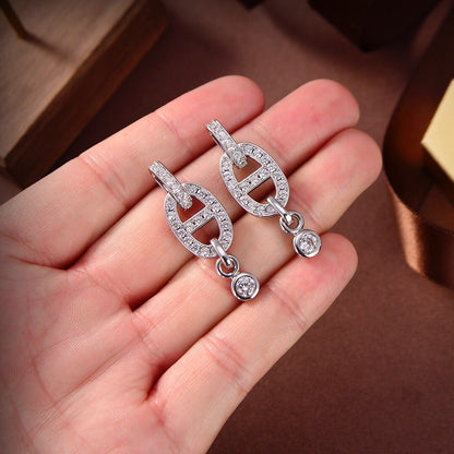 [Eterna Jewels]HM CHAINE DIAMOND EARRINGS