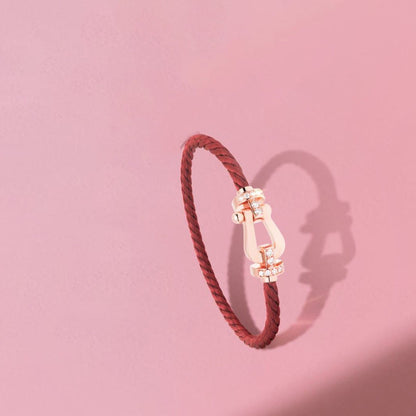 [Eterna Jewels]FORCE 10 HALF DIAMOND PINK GOLD RED CORDERI LARGE AND MEDIUM MODEL