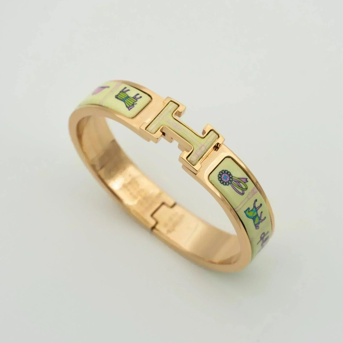 [Eterna Jewels]H PINK GOLD BRACELET CREAM CERAMIC