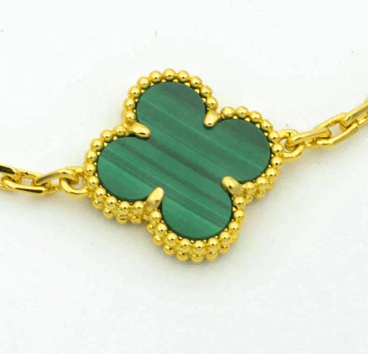 [Eterna Jewels] CLOVER 5 MOTIF MALACHITE BRACELET COLLECTION