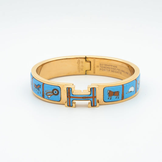 [Eterna Jewels]H PINK GOLD BRACELET BLUE CERAMIC