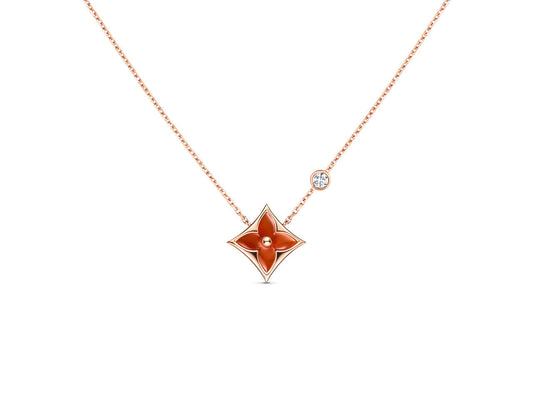 [Eterna Jewels]STAR NECKLACE PINK GOLD 1 DIAMOND