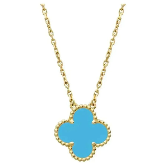 [Eterna Jewels]CLOVER 15MM VINTAGE TURQUOISE NECKLACE