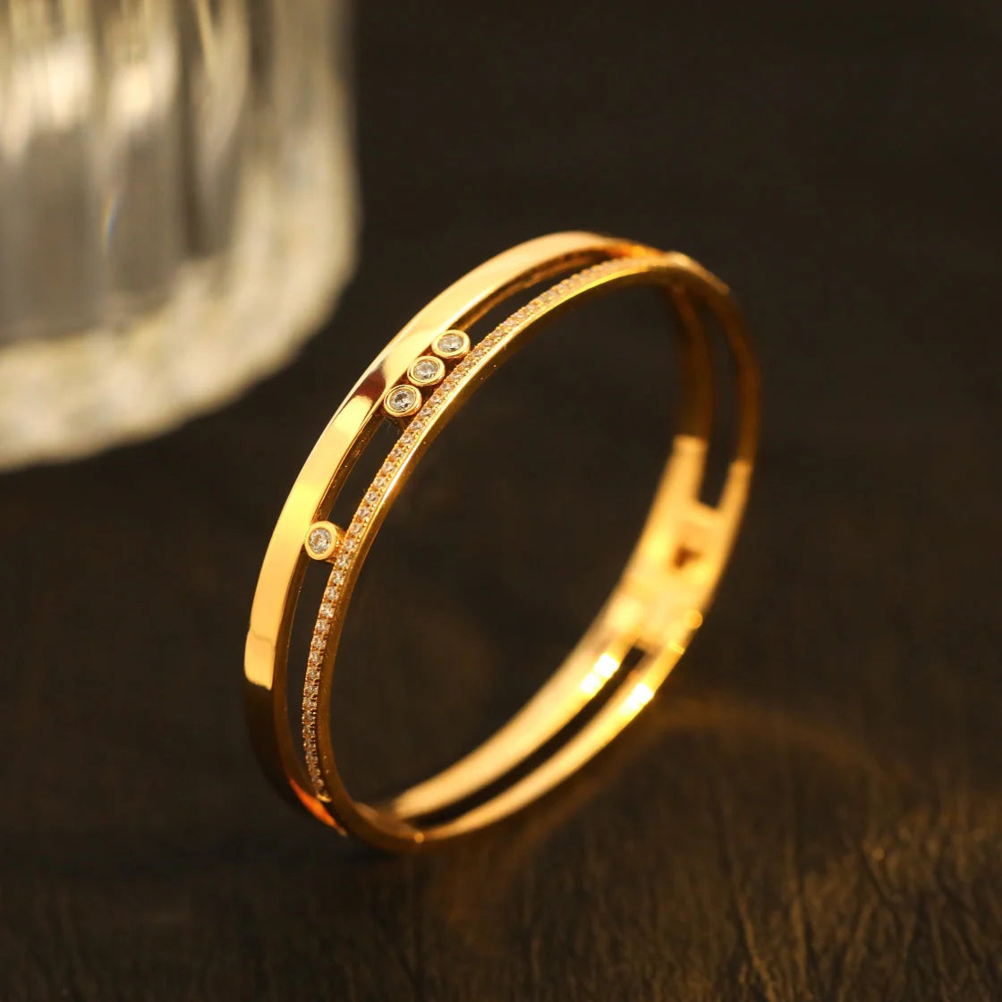 [Eterna Jewels]Move Romane Diamond Bangle Bracelet