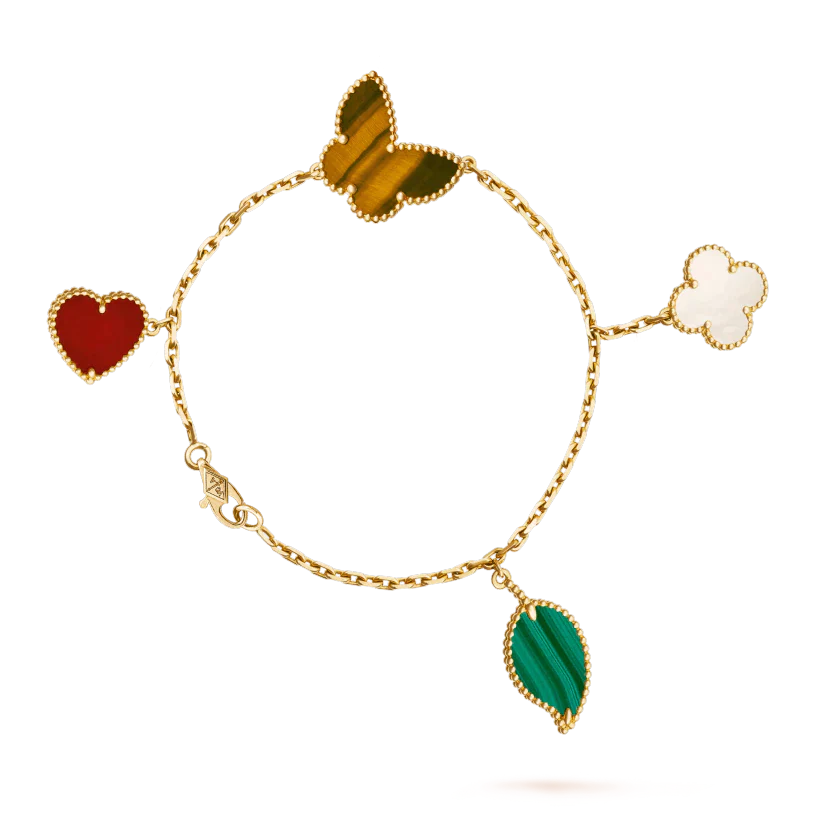 [Eterna Jewels]LUCKY SPRING 5 MOTIF GOLD BRACELET