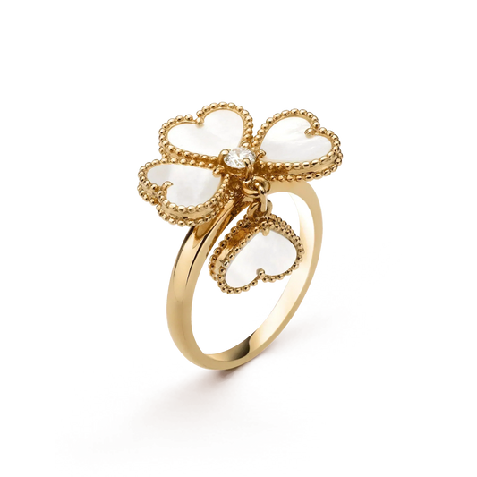 [Eterna Jewels]SWEET CLOVER WHITE MOP RING
