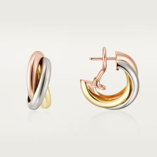 [Eterna Jewels]TRINITY ON DIAMOND CLASSIC EARRINGS