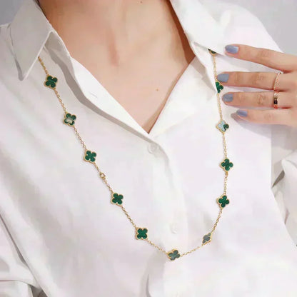 [Eterna Jewels]CLOVER 20 MOTIFS MALACHITE GOLD