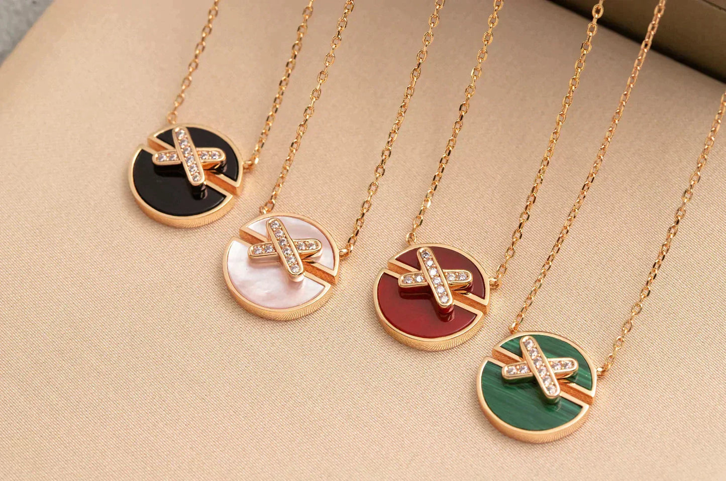 [Eterna Jewels]JEUX DE ROSE GOLD DIAMOND NECKLACE