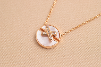 [Eterna Jewels]JEUX DE PINK GOLD DIAMOND NECKLACE