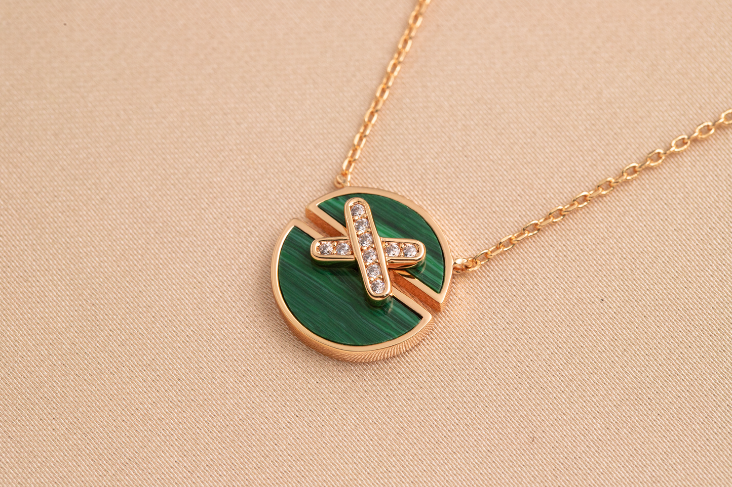 [Eterna Jewels]JEUX DE PINK GOLD DIAMOND NECKLACE