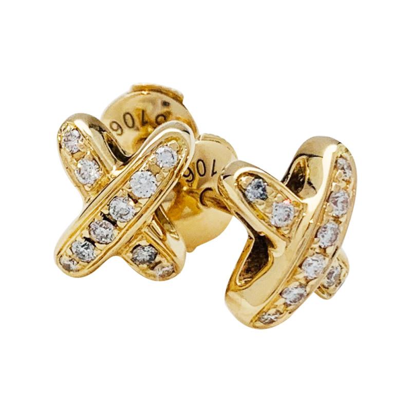 [Eterna Jewels]JEUX DE GOLD DIAMOND EARRINGS