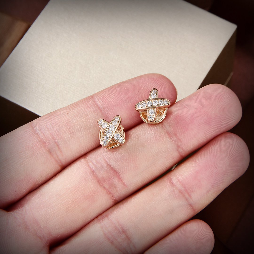 [Eterna Jewels]JEUX DE GOLD DIAMOND EARRINGS