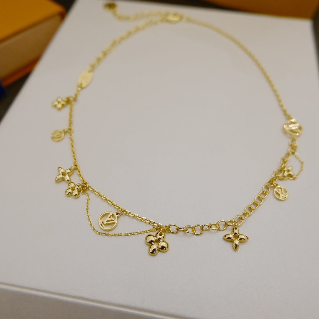 [Eterna Jewels]BLOOMING SUPPLE NECKLACE BRASS