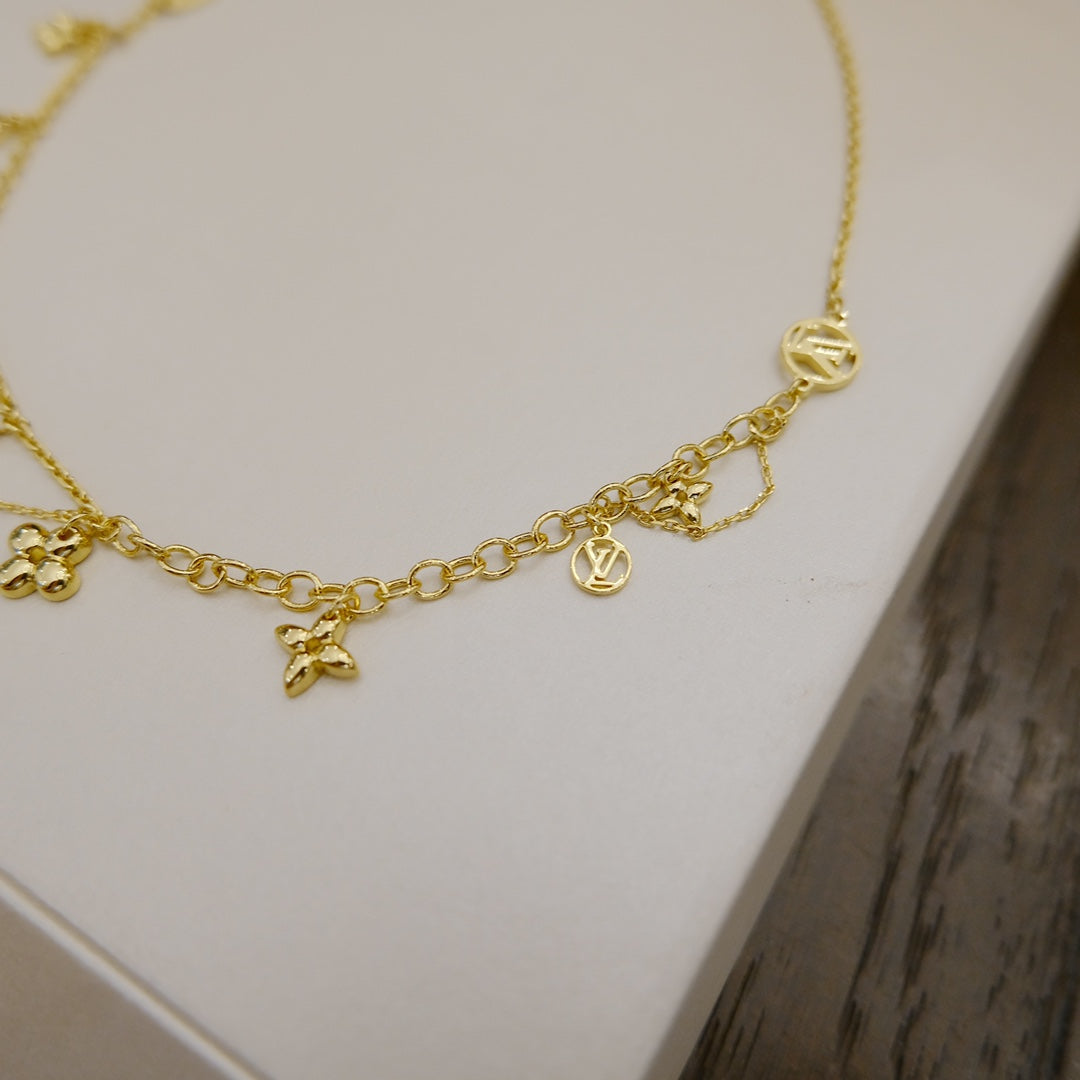 [Eterna Jewels]BLOOMING SUPPLE NECKLACE BRASS