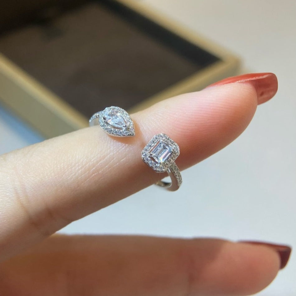 [Eterna Jewels]MY TWIN TOI & MOI SILVER DIAMOND RING