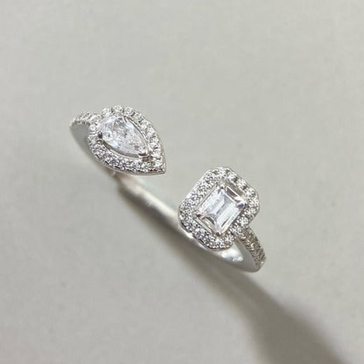 [Eterna Jewels]MY TWIN TOI & MOI SILVER DIAMOND RING