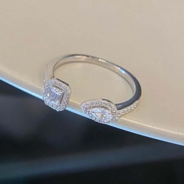 [Eterna Jewels]MY TWIN TOI & MOI SILVER DIAMOND RING