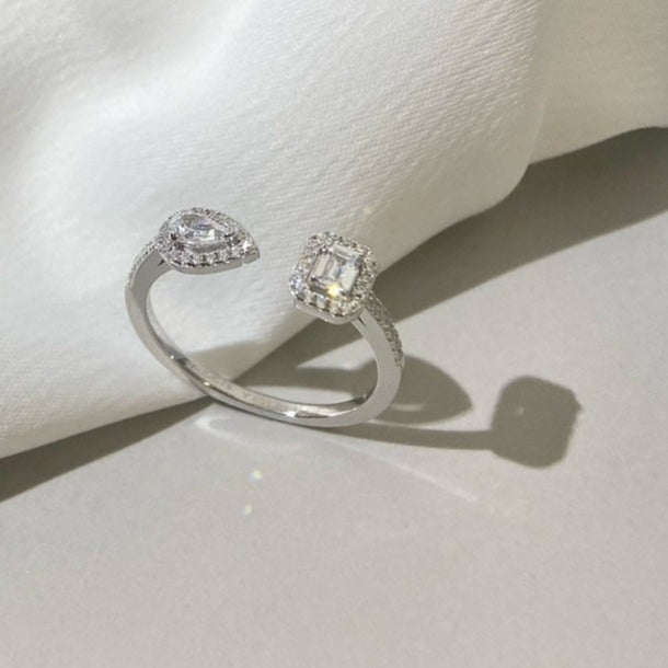 [Eterna Jewels]MY TWIN TOI & MOI SILVER DIAMOND RING