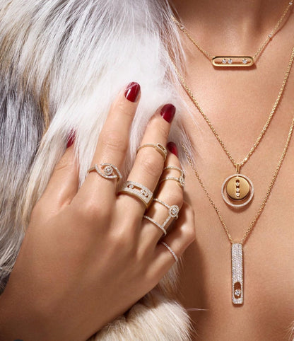 [Eterna Jewels]LUCKY MOVE PM NECKLACE PINK GOLD DIAMOND