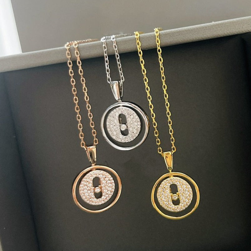 [Eterna Jewels]LUCKY MOVER PM PAVED NECKLACE