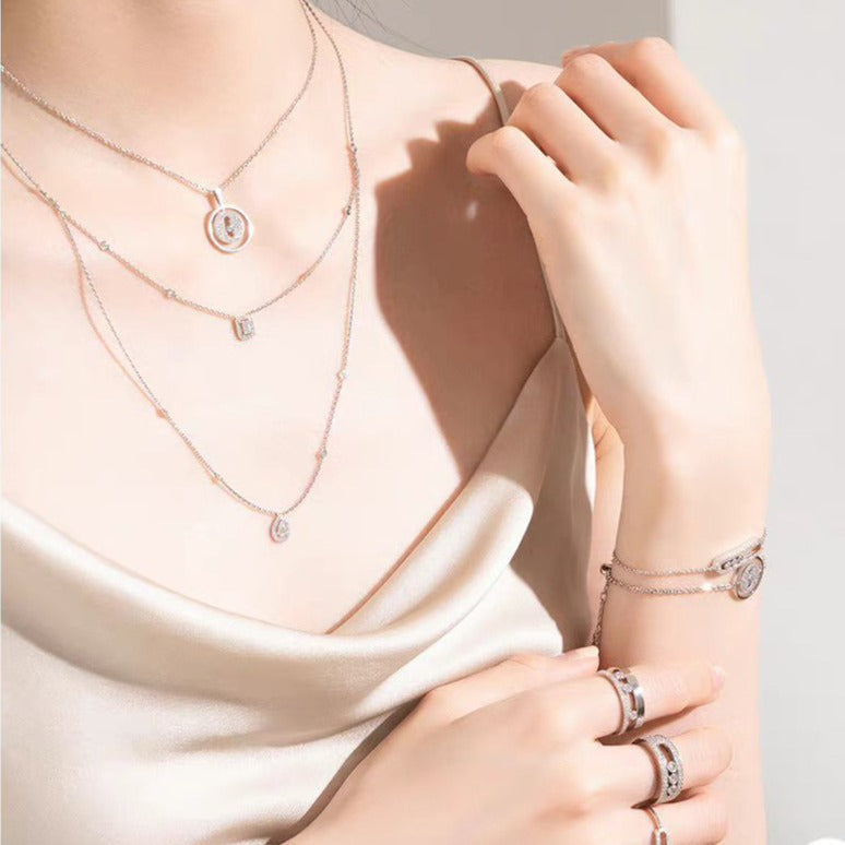 [Eterna Jewels]LUCKY MOVER PM PAVED NECKLACE