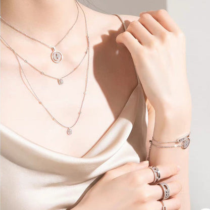 [Eterna Jewels]LUCKY MOVER PM PAVED NECKLACE