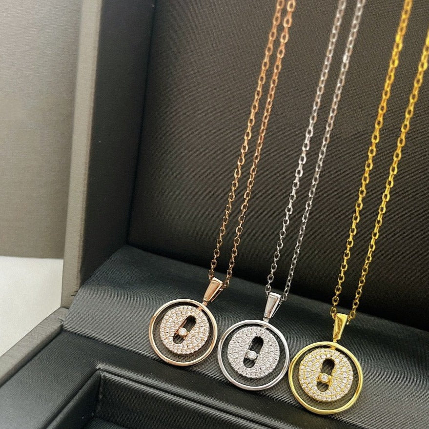 [Eterna Jewels]LUCKY MOVER PM PAVED NECKLACE