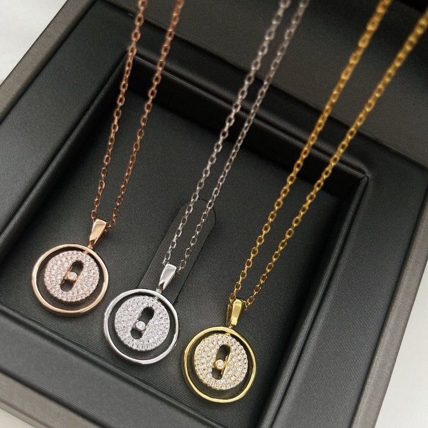 [Eterna Jewels]LUCKY MOVER PM PAVED NECKLACE