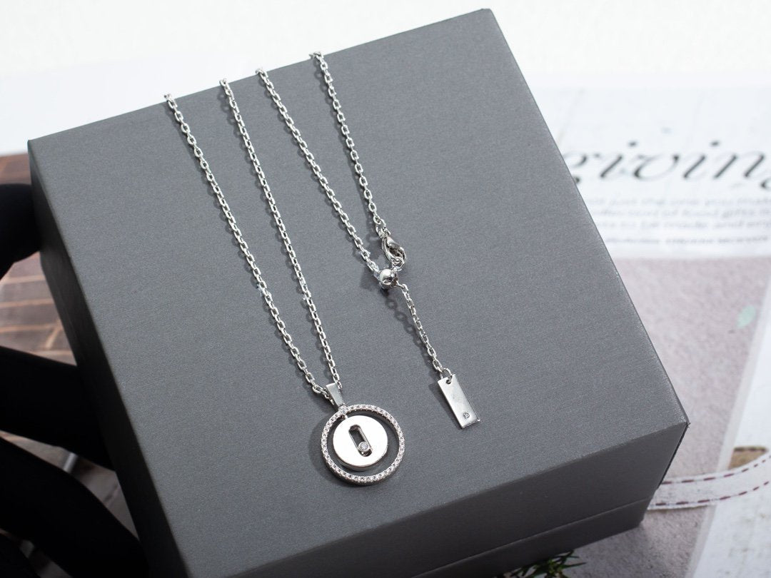 [Eterna Jewels]LUCKY MOVE PM NECKLACE SILVER DIAMOND