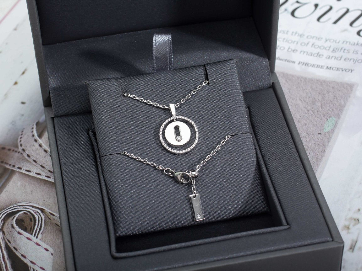 [Eterna Jewels]LUCKY MOVE PM NECKLACE SILVER DIAMOND