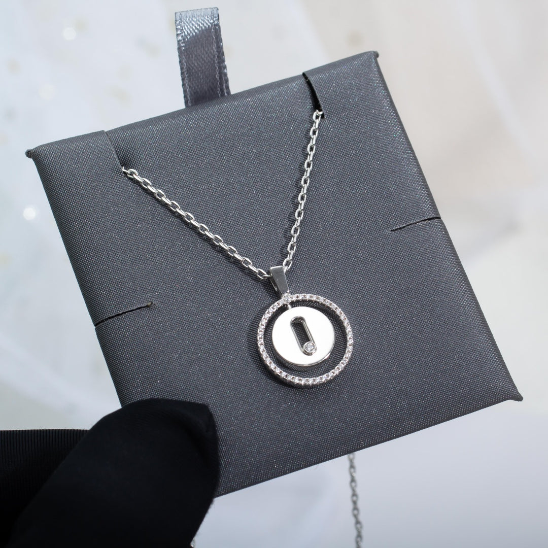 [Eterna Jewels]LUCKY MOVE PM NECKLACE SILVER DIAMOND