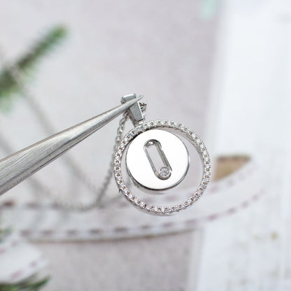 [Eterna Jewels]LUCKY MOVE PM NECKLACE SILVER DIAMOND