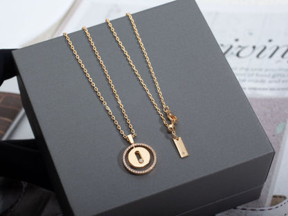 [Eterna Jewels]LUCKY MOVE PM NECKLACE PINK GOLD DIAMOND
