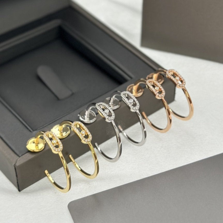 [Eterna Jewels]CREOLES MOVE UNO PM DIAMOND EARRINGS