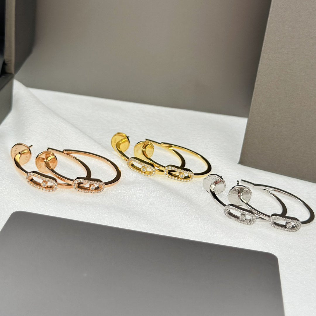 [Eterna Jewels]CREOLES MOVE UNO PM DIAMOND EARRINGS