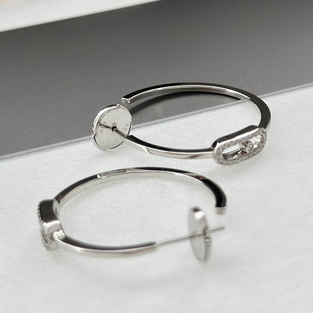 [Eterna Jewels]CREOLES MOVE UNO PM DIAMOND EARRINGS