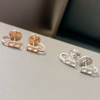 [Eterna Jewels]CREOLES MOVE UNO MINI 1 DIAMOND EARRINGS