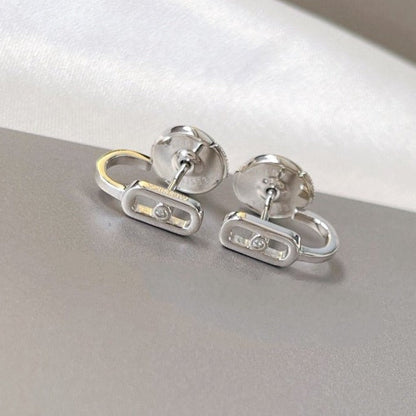 [Eterna Jewels]CREOLES MOVE UNO MINI 1 DIAMOND EARRINGS