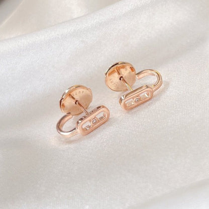 [Eterna Jewels]CREOLES MOVE UNO MINI 1 DIAMOND EARRINGS