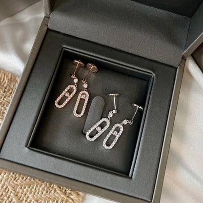 [Eterna Jewels]DORMEUSES MOVE UNO DIAMOND EARRINGS