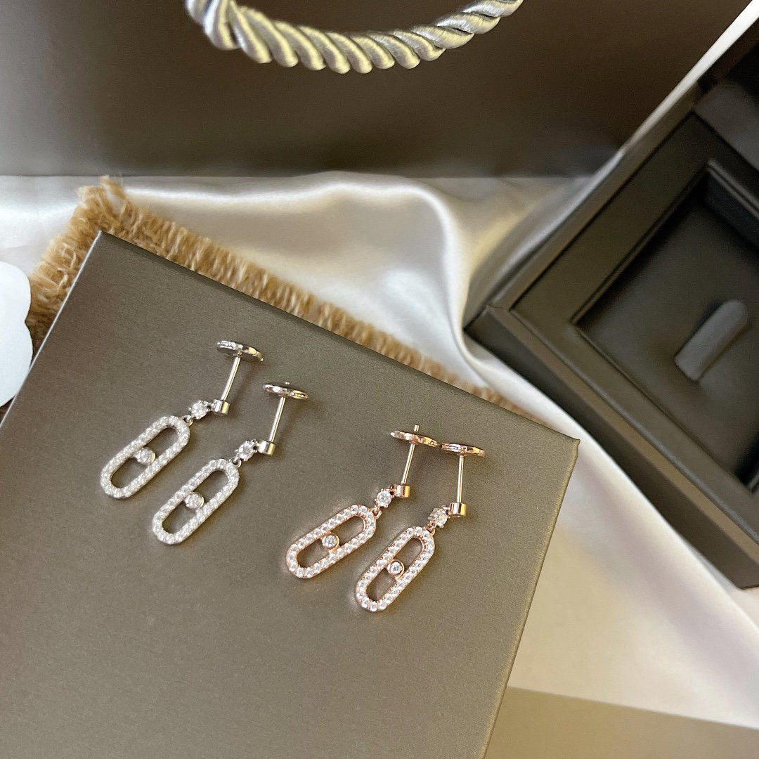 [Eterna Jewels]DORMEUSES MOVE UNO DIAMOND EARRINGS
