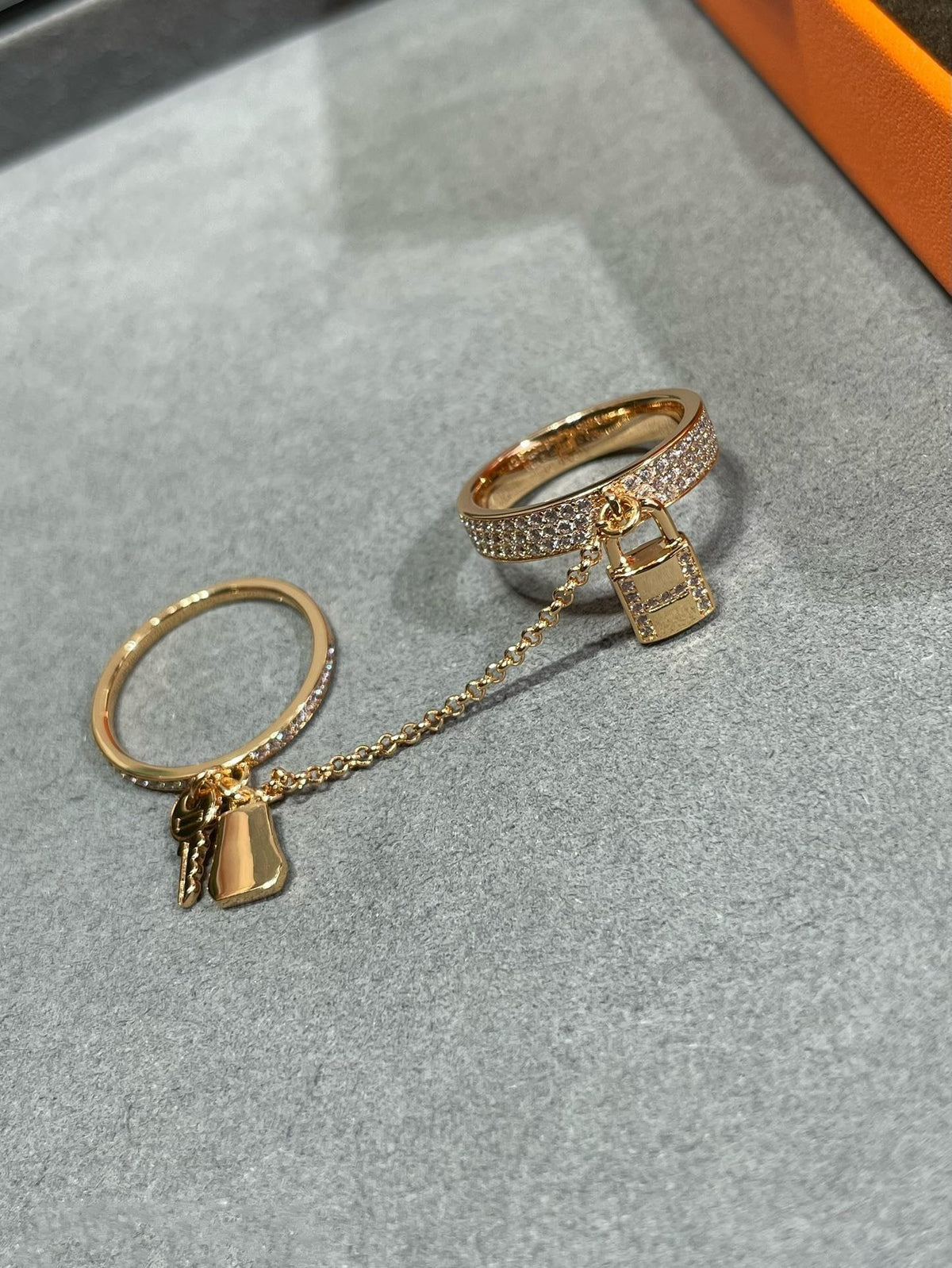 [Eterna Jewels]HM KELLY CLOCHETTE DOUBLE RING IN  WITH DIAMONDS